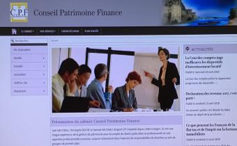 Site de la société Conseil Patrimoine Finance. Capture d'écran.