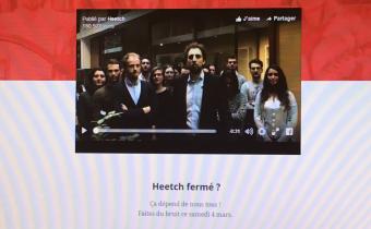 Suspension ou fermeture du site Heetch, 3 mars 2017. Capture d'écran.