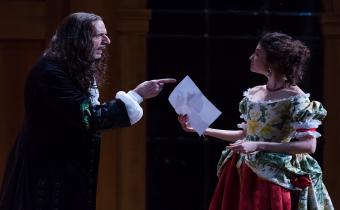 Le Misanthrope ou l'Atrabilaire amoureux, avec Lambert Wilson, au théâtre le Comédia. Photo Svend Andersen.
