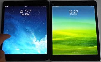 Le MiPad de Xiaomi et l'iPad d'Apple