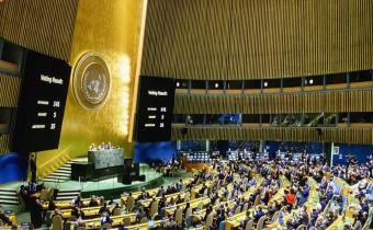 L'ONU fait bloc contre la Russie. Photo Loey Felipz/ONU.