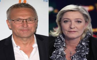 Laurent Ruquier et Marine Le Pen. Photomontage.