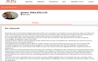 Présentation de Jean Salzillo sur viadeo.journaldunet.com, capture d'écran, 27 oct. 2022.