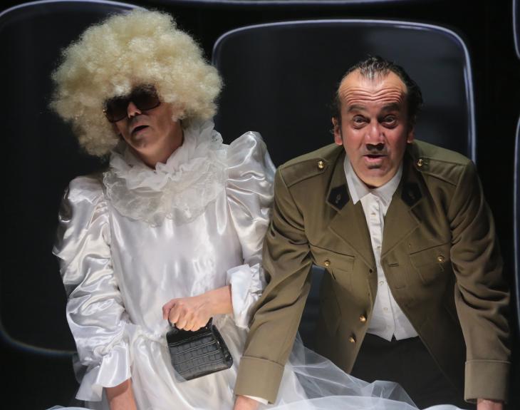 Jacques et Chirac, au théâtre de la Contrescarpe. Photo Philippe Hanula.