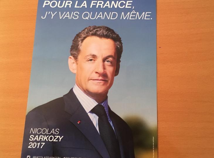 Tract appelant Nicolas Sarkozy à y aller quand même, 29 nov. 2016.