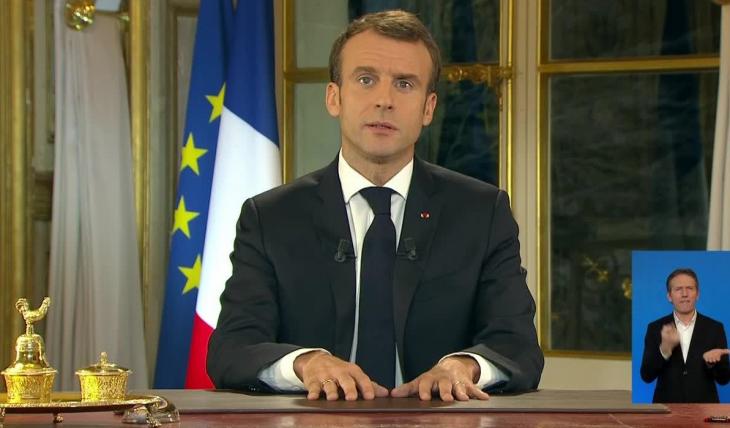 Emmanuel Macron, 10 déc. 2018. Capture d'écran.